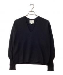 molli（モリ―）の古着「Vネックウールニット」｜ブラック