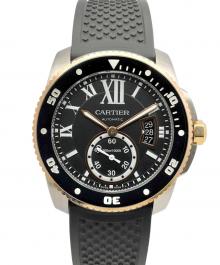 Cartier（カルティエ）の古着「Calibre de Cartier Diver カリブル ドゥ カルティエ ダイバー Ref.W7100055 42mm 黒文字盤」｜黒文字盤