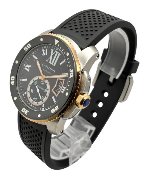 Cartier（カルティエ）Cartier (カルティエ) Calibre de Cartier Diver カリブル ドゥ カルティエ ダイバー Ref.W7100055 42mm 黒文字盤 黒文字盤 サイズ:42mm/15.5-20.5cmの古着・服飾アイテム