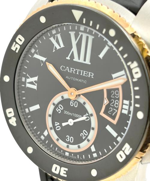 Cartier（カルティエ）Cartier (カルティエ) Calibre de Cartier Diver カリブル ドゥ カルティエ ダイバー Ref.W7100055 42mm 黒文字盤 黒文字盤 サイズ:42mm/15.5-20.5cmの古着・服飾アイテム