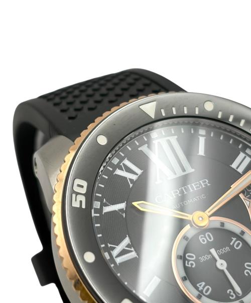 Cartier（カルティエ）Cartier (カルティエ) Calibre de Cartier Diver カリブル ドゥ カルティエ ダイバー Ref.W7100055 42mm 黒文字盤 黒文字盤 サイズ:42mm/15.5-20.5cmの古着・服飾アイテム
