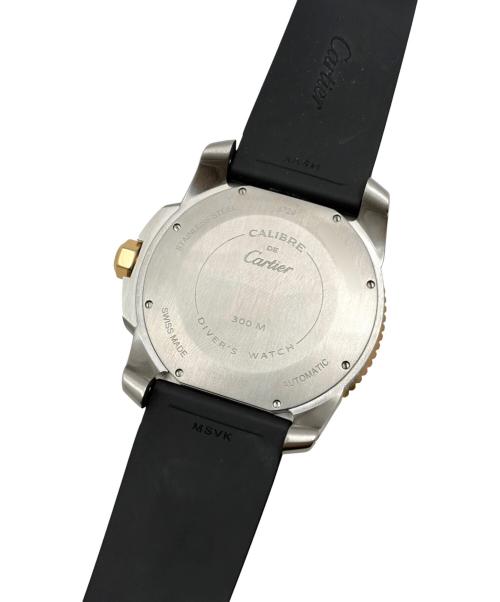 Cartier（カルティエ）Cartier (カルティエ) Calibre de Cartier Diver カリブル ドゥ カルティエ ダイバー Ref.W7100055 42mm 黒文字盤 黒文字盤 サイズ:42mm/15.5-20.5cmの古着・服飾アイテム