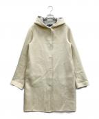 theoryセオリー）の古着「カシミヤ混ダブルフェイスフーデットコート」｜アイボリー