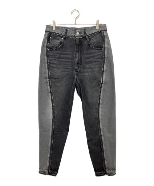 1691（イチロクキューイチ）1691 (イチロクキューイチ) Twisted 3D Sarouel Denim ブラック サイズ:4の古着・服飾アイテム