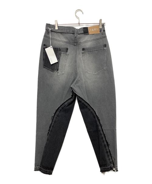 1691（イチロクキューイチ）1691 (イチロクキューイチ) Twisted 3D Sarouel Denim ブラック サイズ:4の古着・服飾アイテム