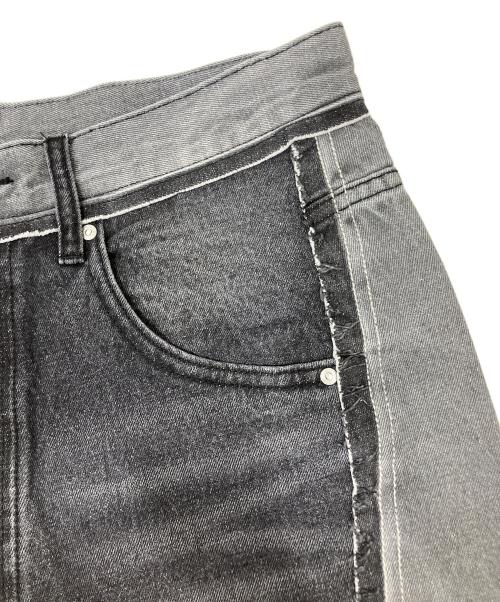 1691（イチロクキューイチ）1691 (イチロクキューイチ) Twisted 3D Sarouel Denim ブラック サイズ:4の古着・服飾アイテム