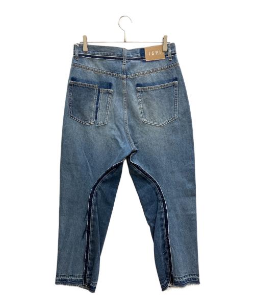 1691（イチロクキューイチ）1691 (イチロクキューイチ) Twisted 3D Sarouel Denim インディゴ サイズ:4の古着・服飾アイテム