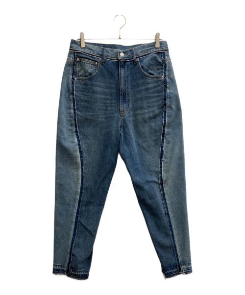 1691（イチロクキューイチ）1691 (イチロクキューイチ) Twisted 3D Sarouel Denim インディゴ サイズ:4の古着・服飾アイテム