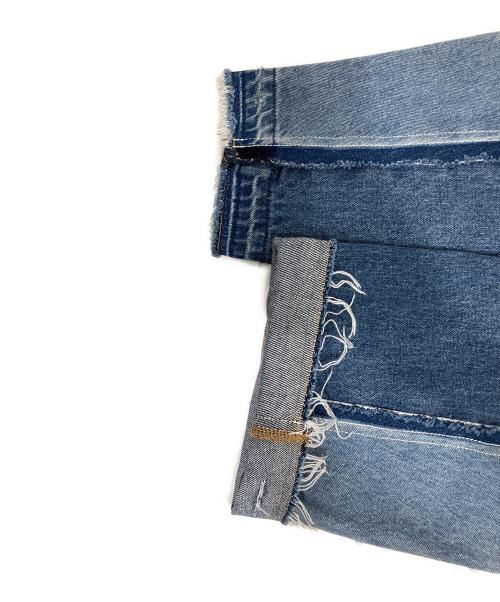 1691（イチロクキューイチ）1691 (イチロクキューイチ) Twisted 3D Sarouel Denim インディゴ サイズ:SIZE 4の古着・服飾アイテム