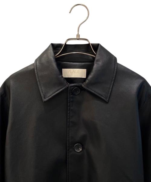 Plage（プラージュ）Plage (プラージュ) Leather Like Car コート ブラック サイズ:38の古着・服飾アイテム