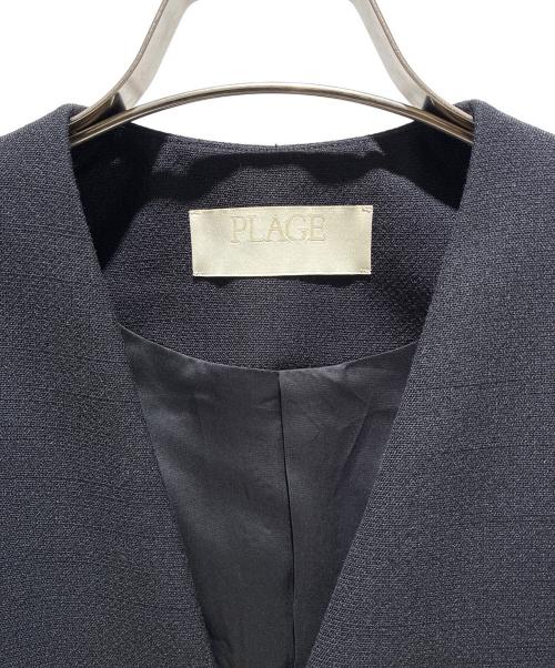 Plage（プラージュ）Plage (プラージュ) Collarless Oversized Jacket/カラーレス ビッグジャケット/24-010-922-1010-3-0 ブラック サイズ:36の古着・服飾アイテム