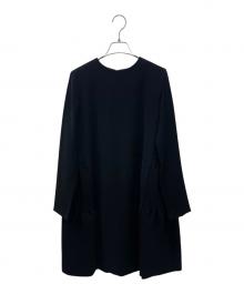 YOKO CHAN（ヨーコチャン）の古着「ロングスリーブバックティアードワンピース」｜ブラック