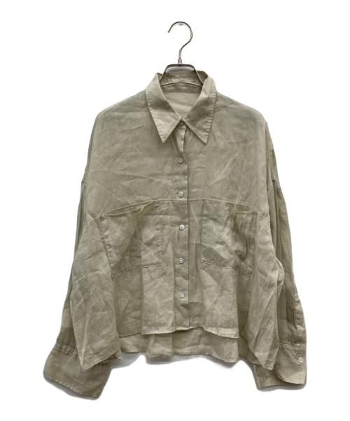 Plage（プラージュ）Plage (プラージュ) RAMIE LYOCELL CROPPED シャツ ベージュ サイズ:FREEの古着・服飾アイテム