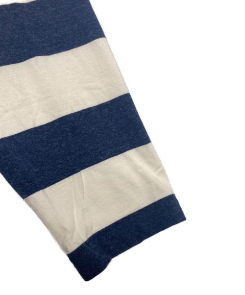 HUMAN MADE（ヒューマンメイド）HUMAN MADE (ヒューマンメイド) Polar Bear Border Stripe L/S Tee ネイビー×ホワイト サイズ:XLの古着・服飾アイテム