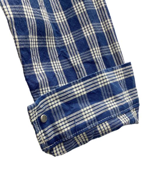 UNION SUPPLY（ユニオンサプライ）UNION SUPPLY (ユニオンサプライ) PALAKA CHECK SHIRT BLOUSE ブルー サイズ:14 未使用品の古着・服飾アイテム