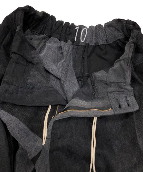 sillage（シアージ）sillage (シアージ) circular pants black denim ten ブラック×グレー サイズ:Fの古着・服飾アイテム