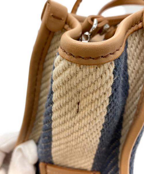 GIANNI CHIARINI（ジャンニ キアリーニ）GIANNI CHIARINI (ジャンニ キアリーニ) 2WAYショルダーバッグ ブルー×ベージュの古着・服飾アイテム