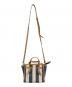 GIANNI CHIARINI (ジャンニ キアリーニ) 2WAYショルダーバッグ ブルー×ベージュ：7000円