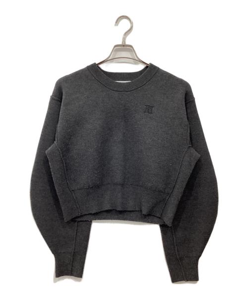 Adam et Rope（アダム エ ロペ）Adam et Rope (アダム エ ロペ) ロゴパッチスウェットニット グレー サイズ:36の古着・服飾アイテム