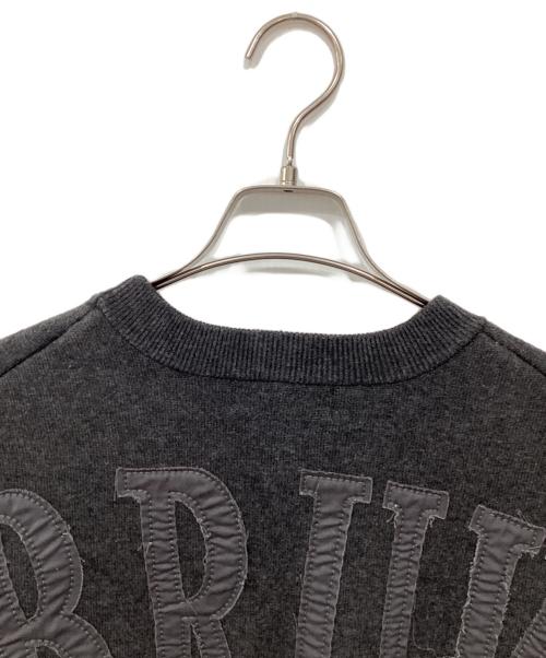Adam et Rope（アダム エ ロペ）Adam et Rope (アダム エ ロペ) ロゴパッチスウェットニット グレー サイズ:36の古着・服飾アイテム