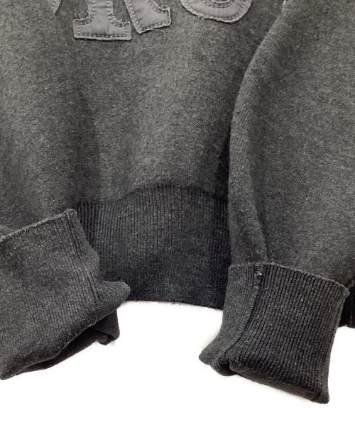 Adam et Rope（アダム エ ロペ）Adam et Rope (アダム エ ロペ) ロゴパッチスウェットニット グレー サイズ:36の古着・服飾アイテム