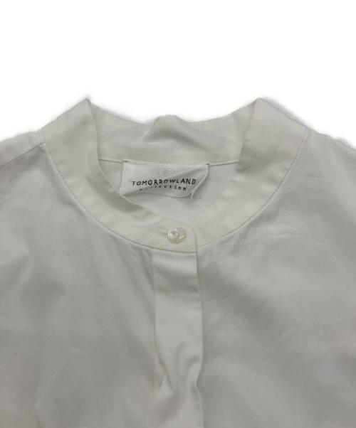 TOMORROW LAND（トゥモローランド）TOMORROW LAND (トゥモローランド) コンパクトブロード シフォンボウタイブラウス  ホワイト サイズ:36の古着・服飾アイテム