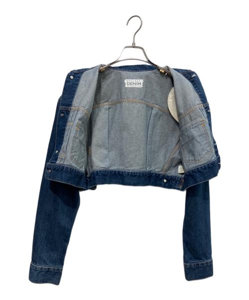 holiday（ホリデー）HOLIDAY (ホリデー) CROPPED DENIM JACKET インディゴ サイズ:Freeの古着・服飾アイテム