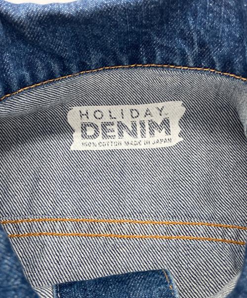 holiday（ホリデー）HOLIDAY (ホリデー) CROPPED DENIM JACKET インディゴ サイズ:Freeの古着・服飾アイテム