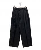 TODAYFULトゥデイフル）の古着「Tuck Wide Trousers」｜ブラック