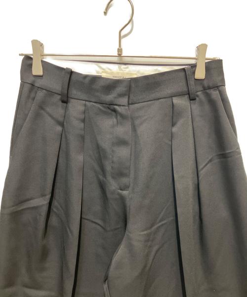 TODAYFUL（トゥデイフル）TODAYFUL (トゥデイフル) Tuck Wide Trousers ブラック サイズ:38の古着・服飾アイテム