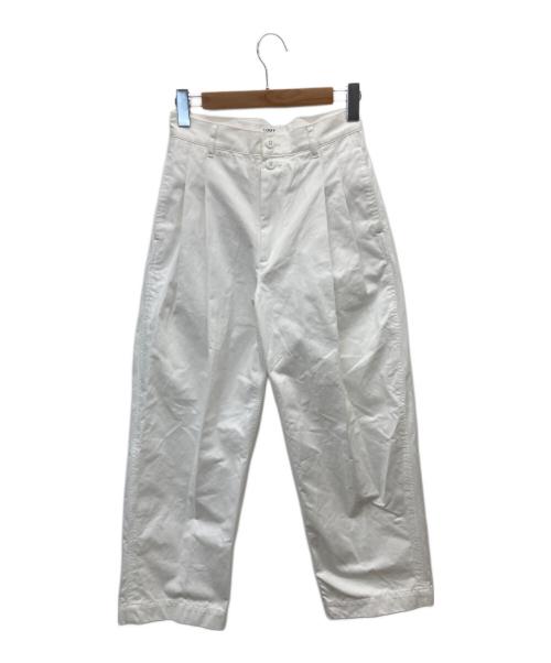 LOEFF（ロエフ）LOEFF (ロエフ) コットンツイル2タックパンツ ホワイト サイズ:1の古着・服飾アイテム