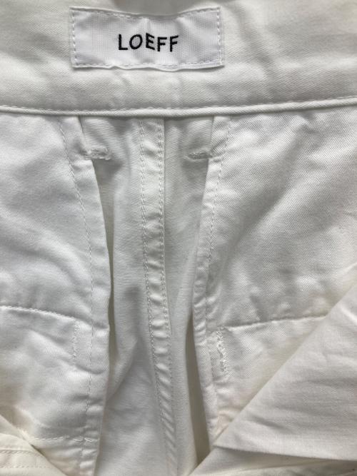 LOEFF（ロエフ）LOEFF (ロエフ) コットンツイル2タックパンツ ホワイト サイズ:1の古着・服飾アイテム