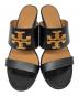 TORY BURCH (トリーバーチ) ロゴウェッジソールサンダル ブラック サイズ:SIZE 5 1/2M：6000円