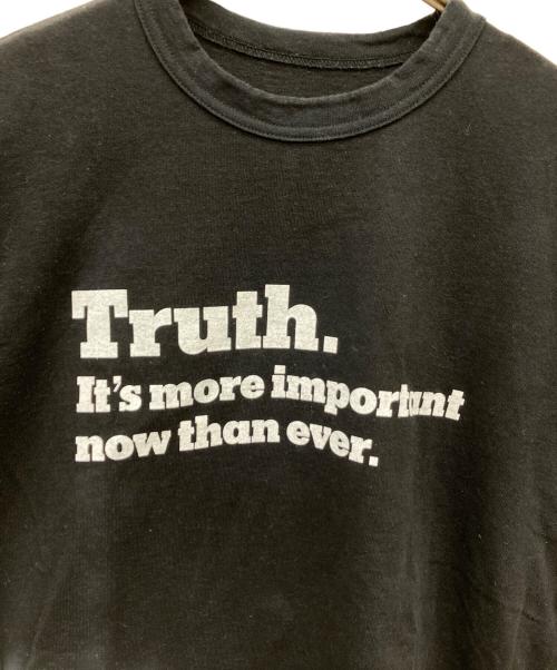 sacai（サカイ）sacai (サカイ) NEW YORK TIMES Truth TEE ブラック サイズ:1の古着・服飾アイテム