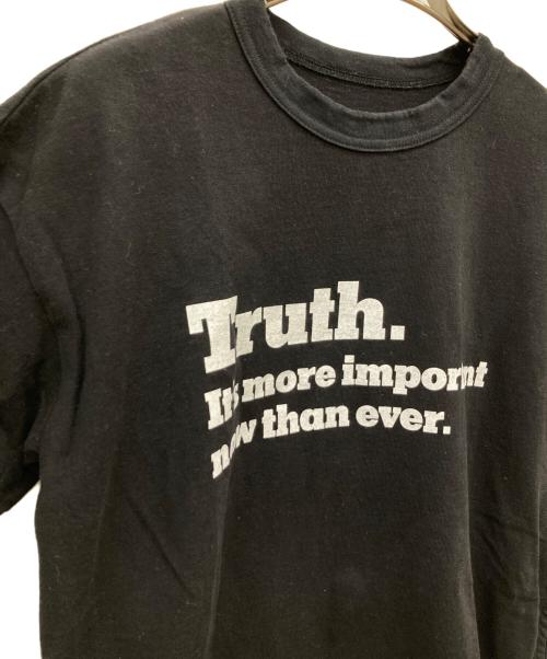sacai（サカイ）sacai (サカイ) NEW YORK TIMES Truth TEE ブラック サイズ:1の古着・服飾アイテム
