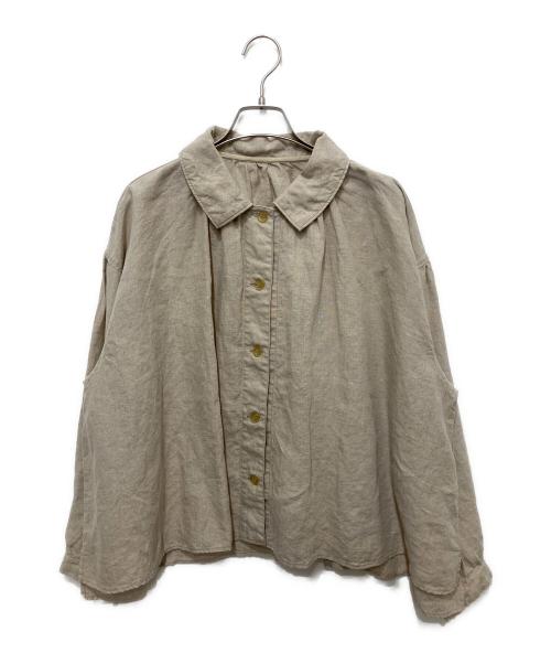 nest Robe（ネストローブ）nest Robe (ネストローブ) リネンショートブラウス ナチュラル サイズ:FREEの古着・服飾アイテム