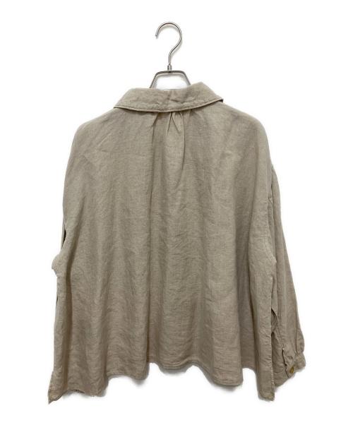 nest Robe（ネストローブ）nest Robe (ネストローブ) リネンショートブラウス ナチュラル サイズ:FREEの古着・服飾アイテム