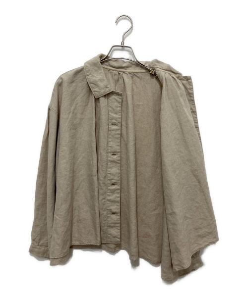 nest Robe（ネストローブ）nest Robe (ネストローブ) リネンショートブラウス ナチュラル サイズ:FREEの古着・服飾アイテム