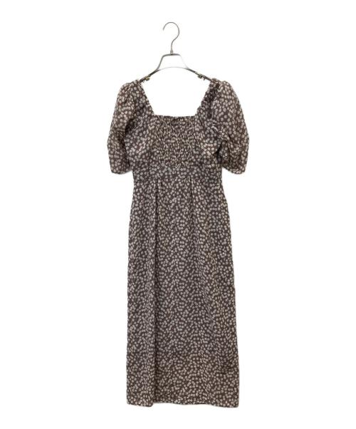 HER LIP TO（ハーリップトゥ）HER LIP TO (ハーリップトゥ) Cherry Pattern Cache-Coeur One-Piece ブラウン サイズ:Sの古着・服飾アイテム
