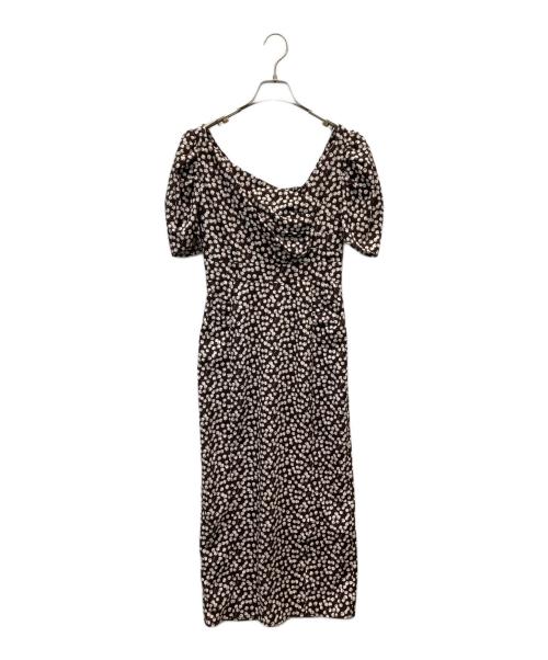 HER LIP TO（ハーリップトゥ）HER LIP TO (ハーリップトゥ) Cherry Pattern Cache-Coeur One-Piece ダークブラウン サイズ:Sの古着・服飾アイテム
