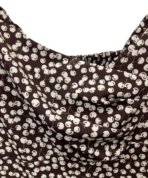 HER LIP TO（ハーリップトゥ）HER LIP TO (ハーリップトゥ) Cherry Pattern Cache-Coeur One-Piece ダークブラウン サイズ:Sの古着・服飾アイテム