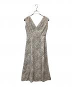 HER LIP TOハーリップトゥ）の古着「Lace Trimmed Floral Dress」｜パープル