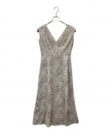 HER LIP TO（ハーリップトゥ）の古着「Lace Trimmed Floral Dress」｜パープル