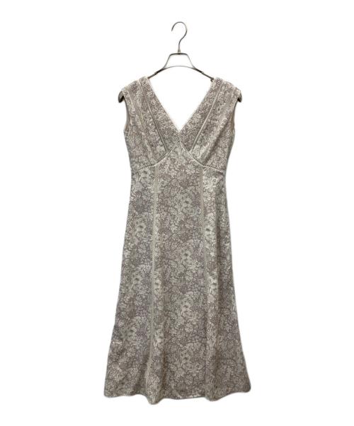 HER LIP TO（ハーリップトゥ）HER LIP TO (ハーリップトゥ) Lace Trimmed Floral Dress パープル サイズ:Sの古着・服飾アイテム