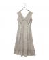 HER LIP TO（ハーリップトゥ）の古着「Lace Trimmed Floral Dress」｜ベージュ