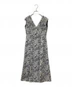 HER LIP TOハーリップトゥ）の古着「Lace Trimmed Floral Dress」｜ネイビー