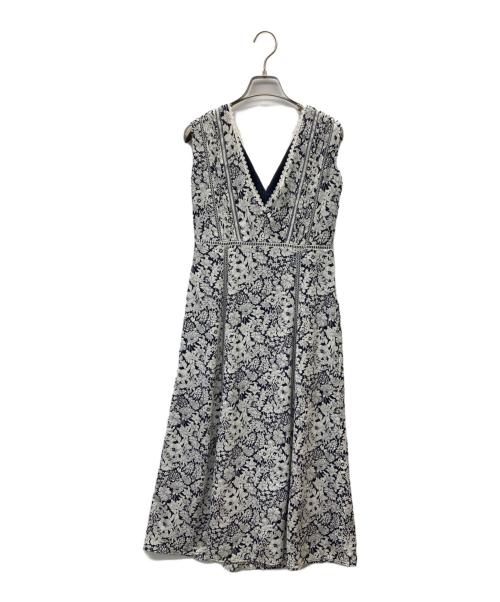 HER LIP TO（ハーリップトゥ）HER LIP TO (ハーリップトゥ) Lace Trimmed Floral Dress ネイビー サイズ:Sの古着・服飾アイテム