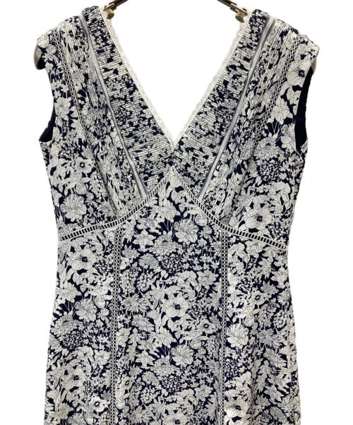 HER LIP TO（ハーリップトゥ）HER LIP TO (ハーリップトゥ) Lace Trimmed Floral Dress ネイビー サイズ:Sの古着・服飾アイテム