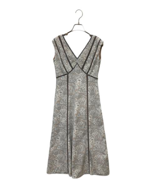 HER LIP TO（ハーリップトゥ）HER LIP TO (ハーリップトゥ) Lace Trimmed Floral Dress ブラウン サイズ:Sの古着・服飾アイテム