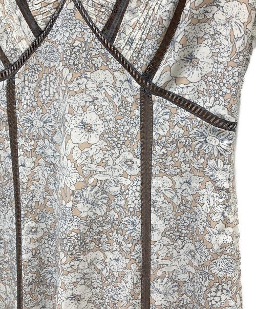 HER LIP TO（ハーリップトゥ）HER LIP TO (ハーリップトゥ) Lace Trimmed Floral Dress ブラウン サイズ:Sの古着・服飾アイテム